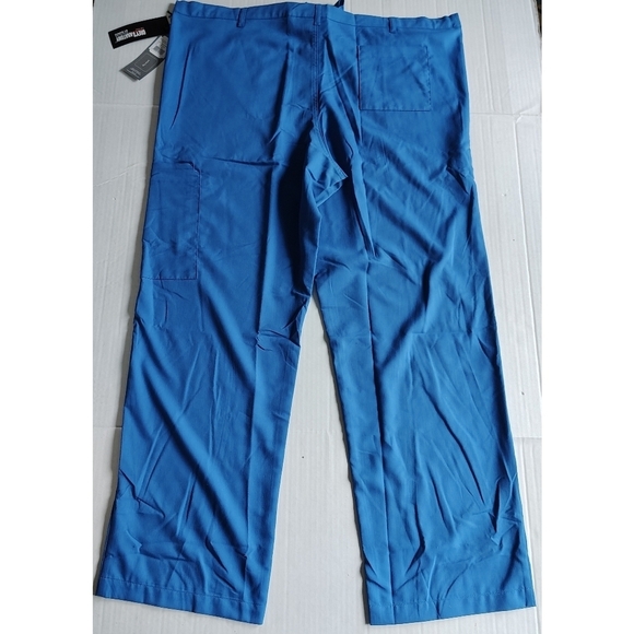 Grey's Anatomy by Barco Men’s XL Scrub Pants Blue 6 Pocket Zip Fly Drawstring - Picture 12 of 15